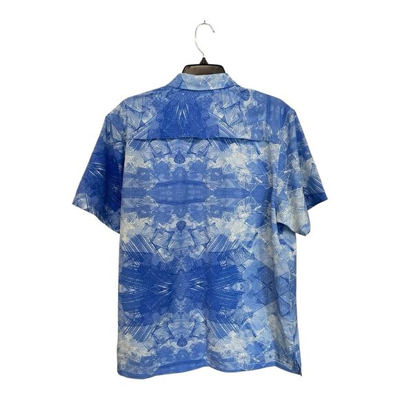 XCaster | Men's Outdoor Blue White Button Down Fishing Button Down Shirt L - Picture 3 of 9